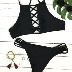 Brand New With Tags: Black Bikini Set Size XL